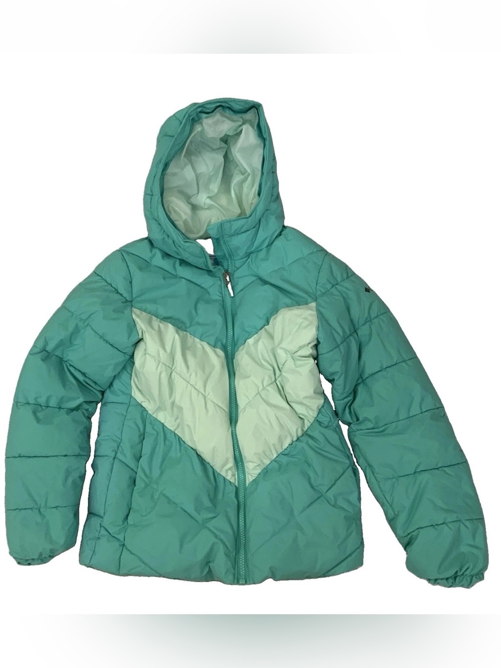 Columbia Arctic Blast Puffer Coat Mint Green Teal Girl’s Youth Sz Medium 10/12